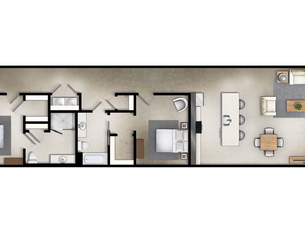 2 Bedroom Loft Floor Plans In Birmingham The Denham Building 8880